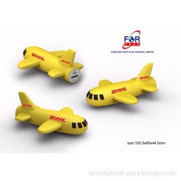 Xmas OEM ODM 18650 Battery Airplane Shaped Power Bank 2200mah/2600mah/3000mah for Black Fridays Promotion Gift